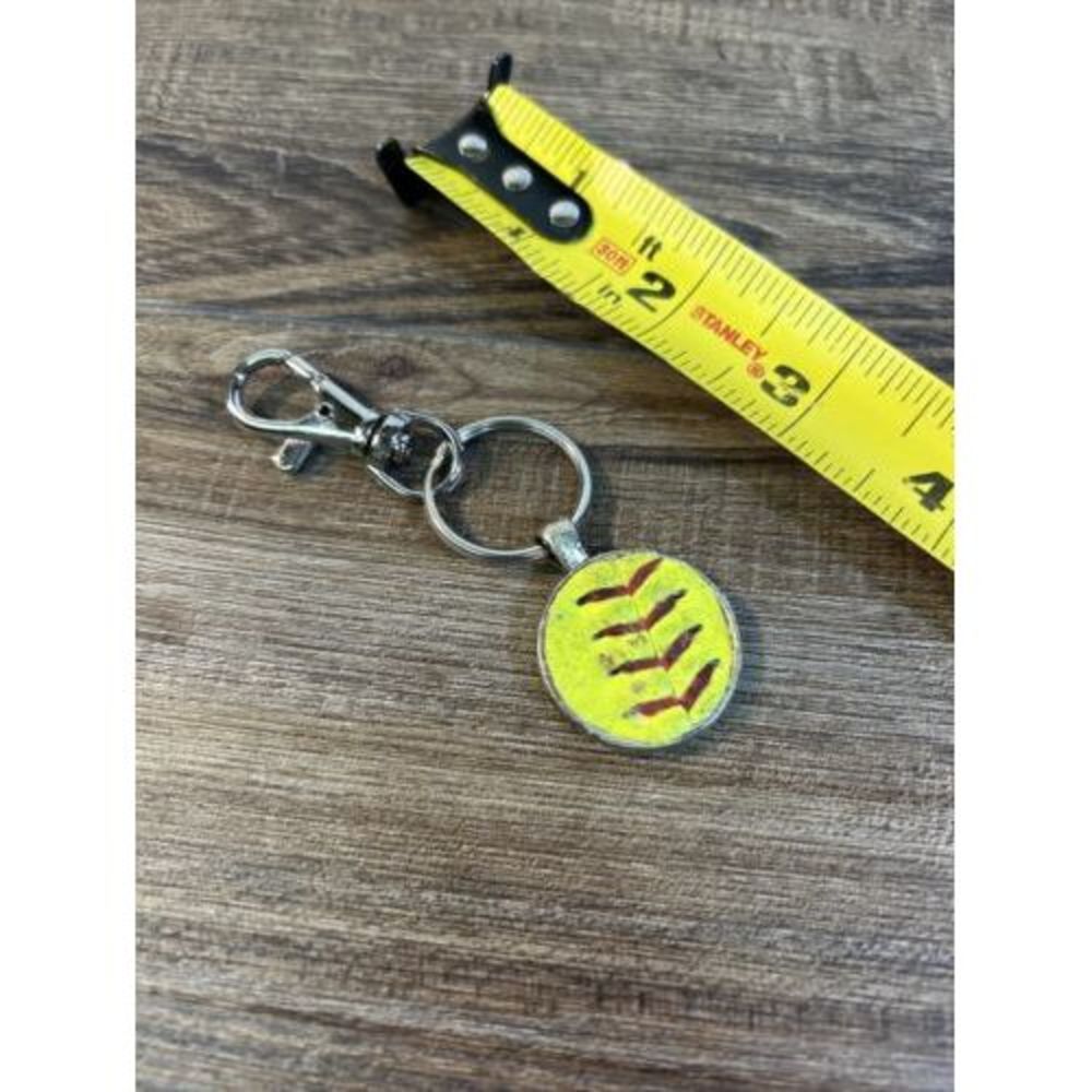 softball Keychain (Made From Real Softball)‎ Key Accessory